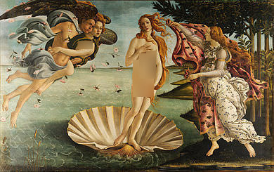 La nascita di Venere-BY Sandro Botticelli (censored)